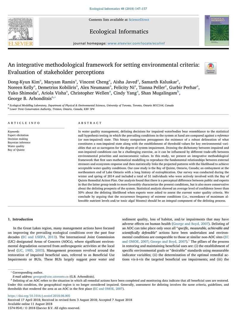 Evaluation of stakeholder perceptions