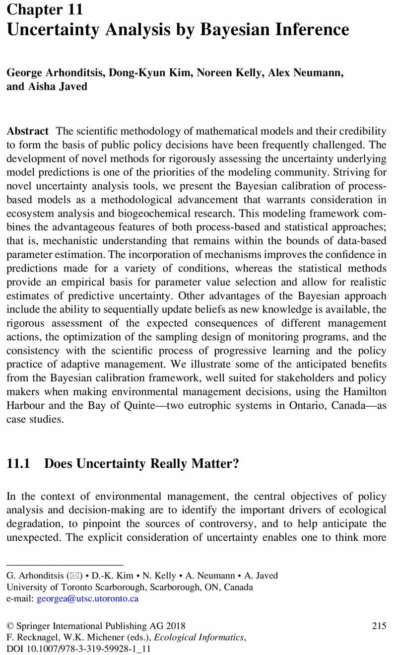 Uncertainty Analysis by Bayesian Inference